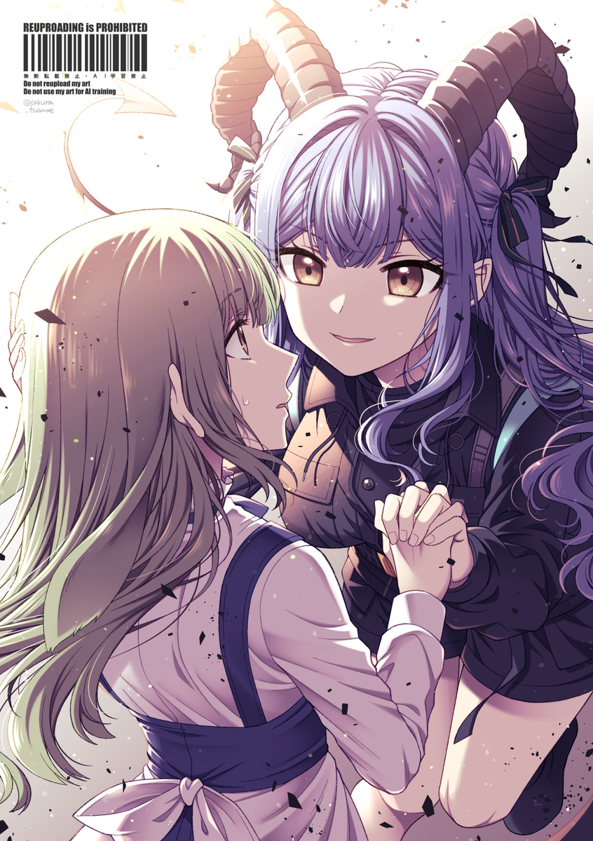 This is a pixiv picture whose title is むつさきアクナイコラボ.