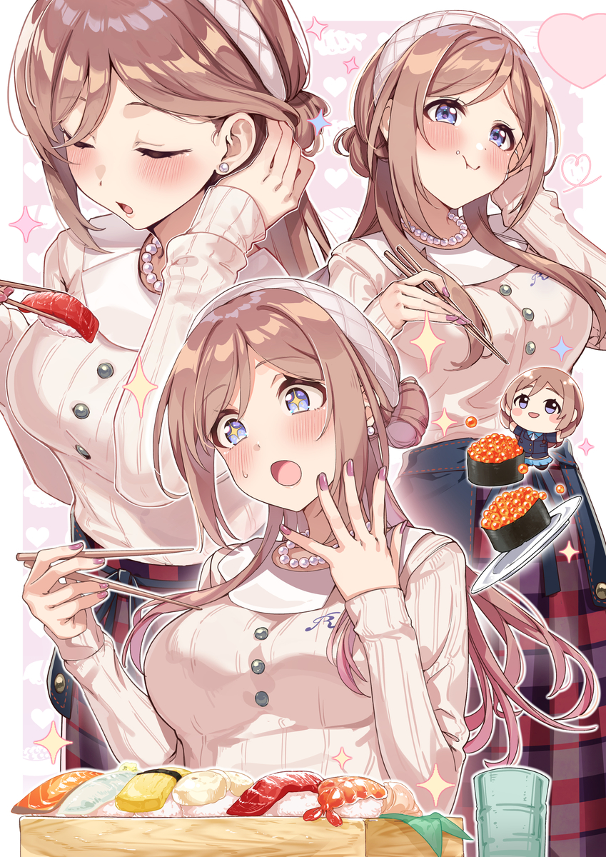 This is a pixiv picture whose title is 「姫崎さん、今日は好きなだけ食べていいですよ」.