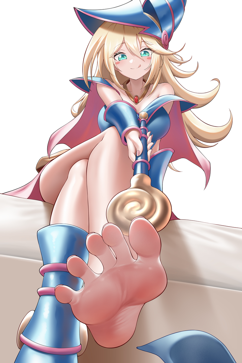 This is a pixiv picture whose title is ブラック・マジシャン・ガール.