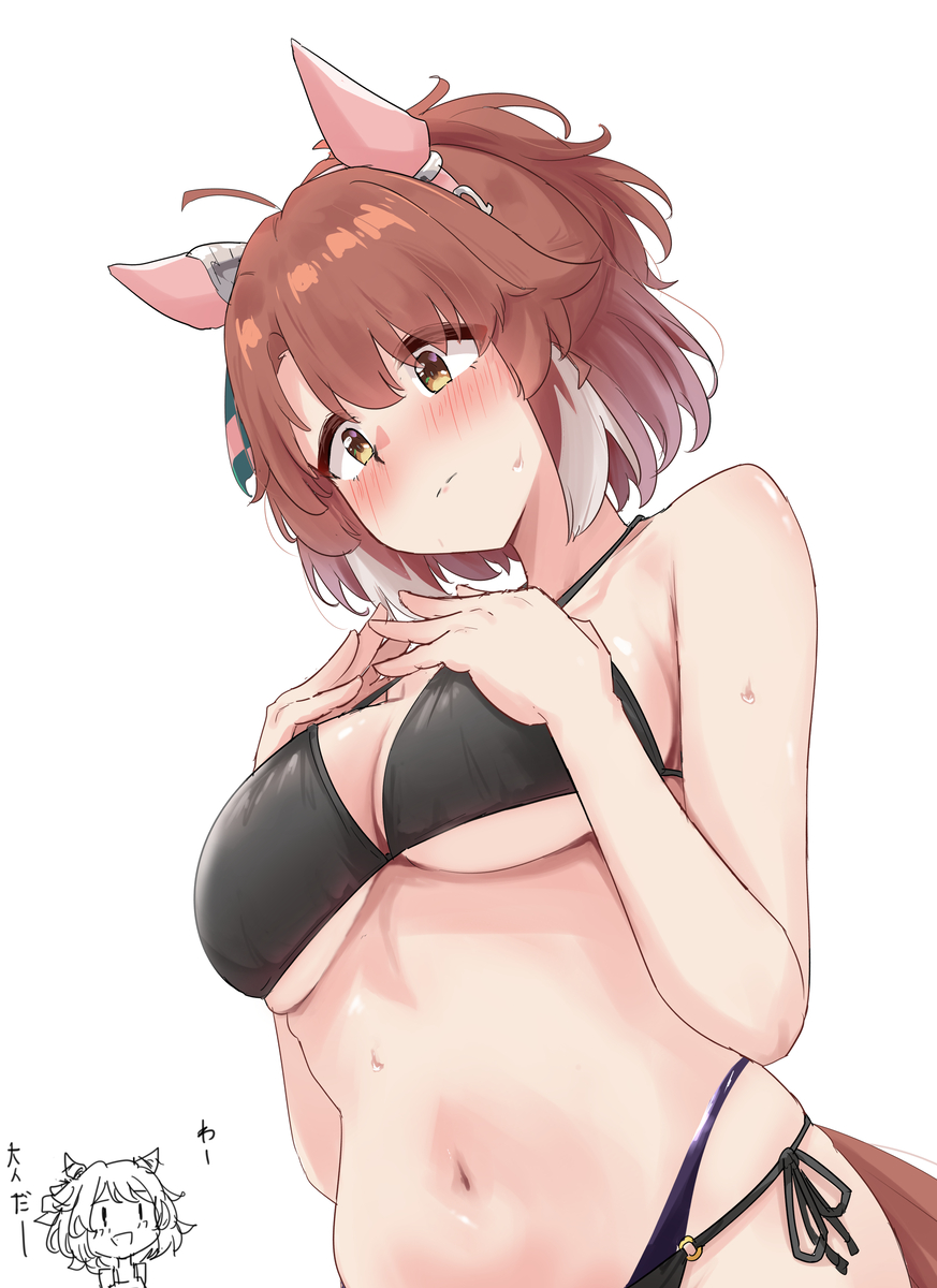 This is a pixiv picture whose title is 水着ンツ.