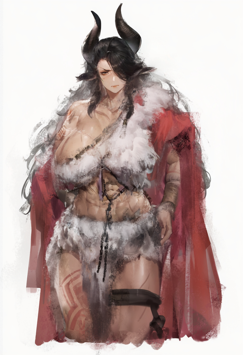 This is a pixiv picture whose title is 牛娘设定1.