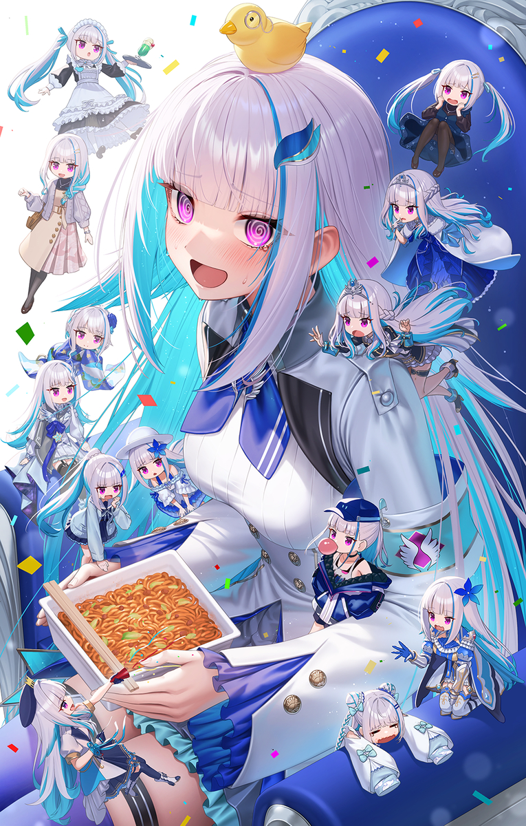 This is a pixiv picture whose title is 登録者100万人皇女🎉.