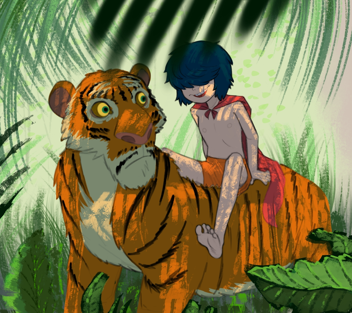 This is a pixiv picture whose title is Noodle with tiger.