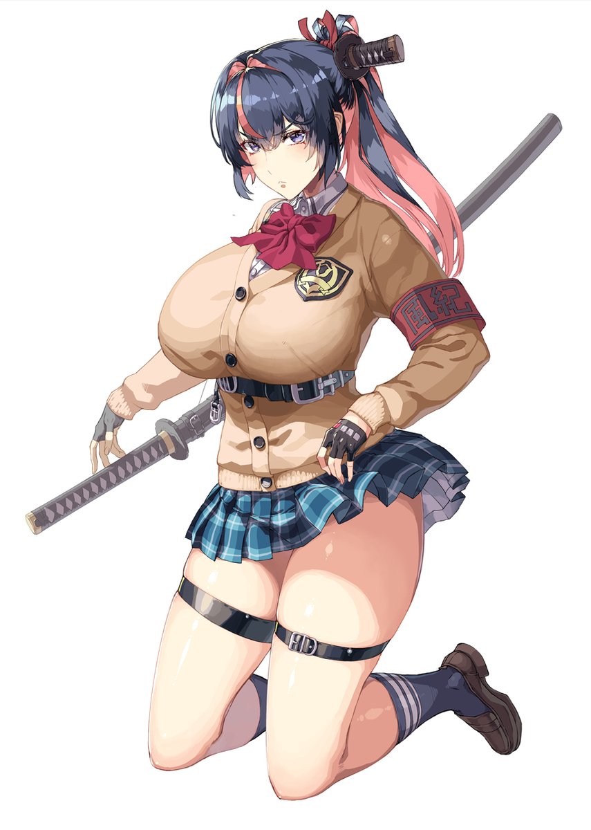 This is a pixiv picture whose title is 生徒会副会長さん.