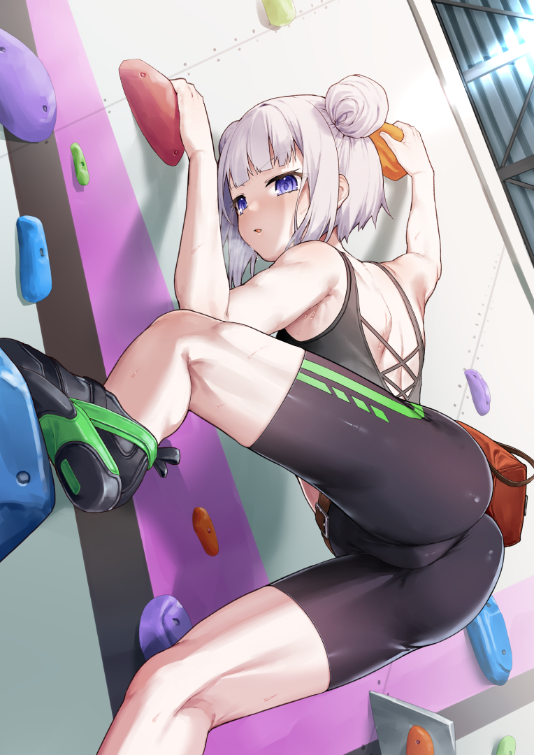 This is a pixiv picture whose title is 登ってみた.