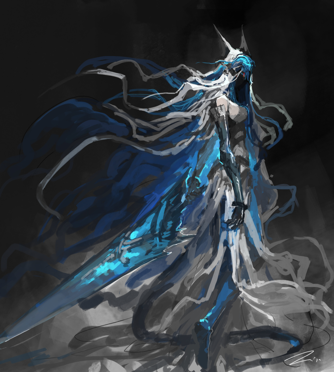 This is a pixiv picture whose title is 饿了.