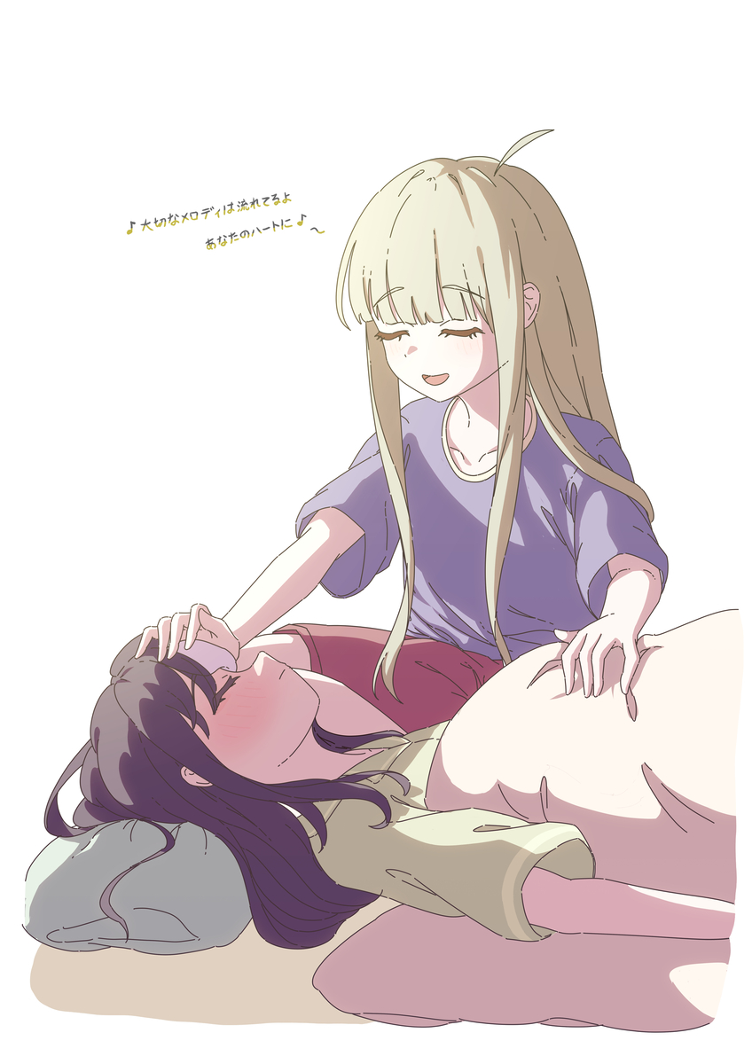 This is a pixiv picture whose title is 子守唄.