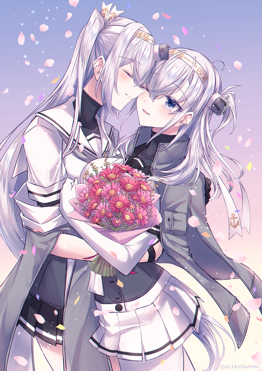 This is a pixiv picture whose title is 愛しい姉へ贈る祝福のくちづけ.