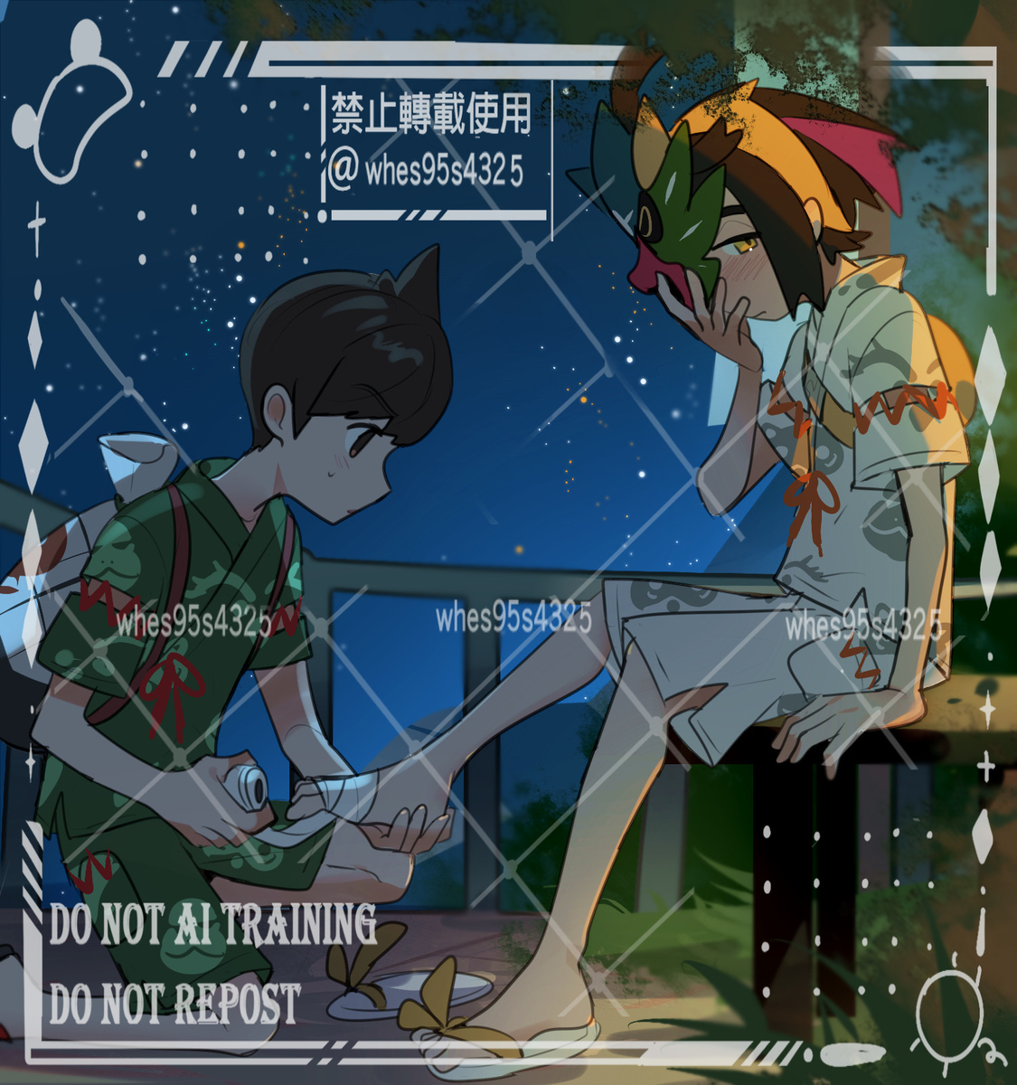 This is a pixiv picture whose title is 鬼.