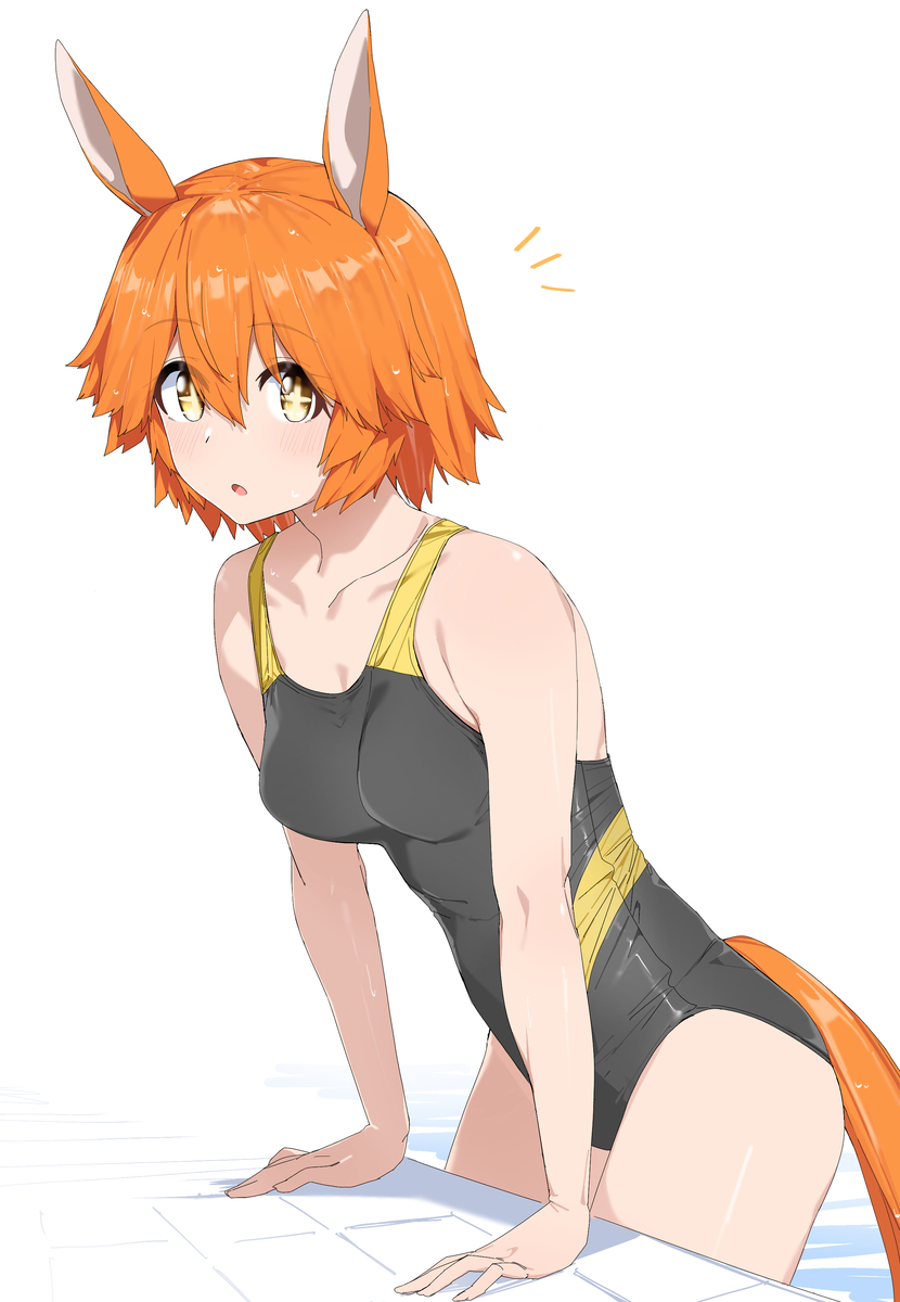 This is a pixiv picture whose title is 競泳水着のフクちゃん.