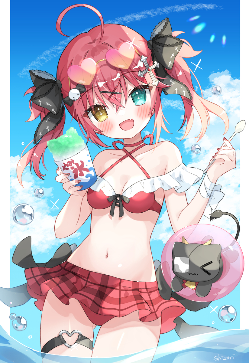 This is a pixiv picture whose title is 「海でも世界をぎゅうじるぞ!!✨」.