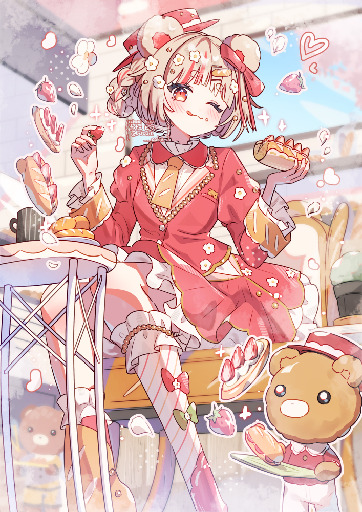 This is a pixiv picture whose title is 🥖×🍓.