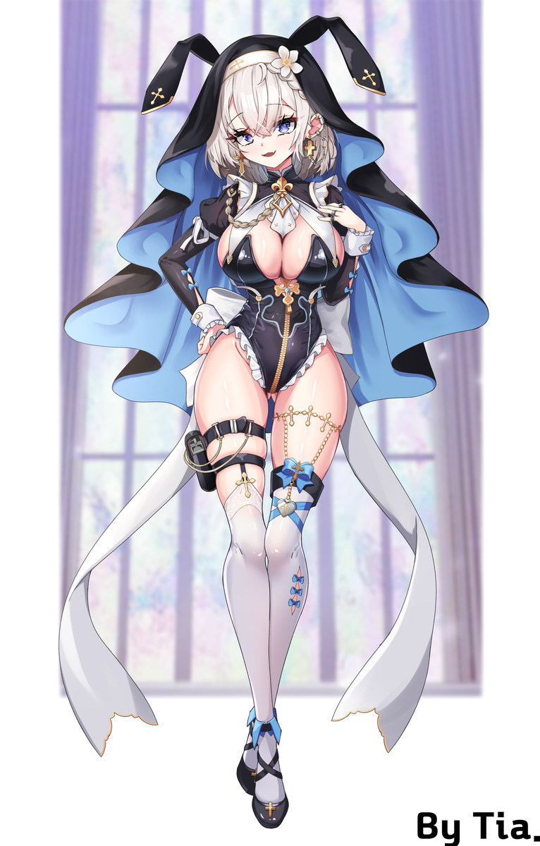 This is a pixiv picture whose title is bunny nun terri..