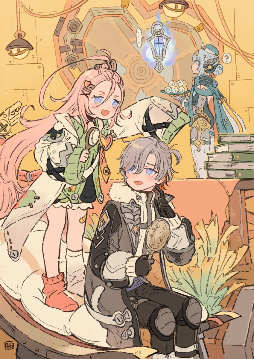 This is a pixiv picture whose title is アイノに遊ばれる（遊んであげてる）イルーガくん.