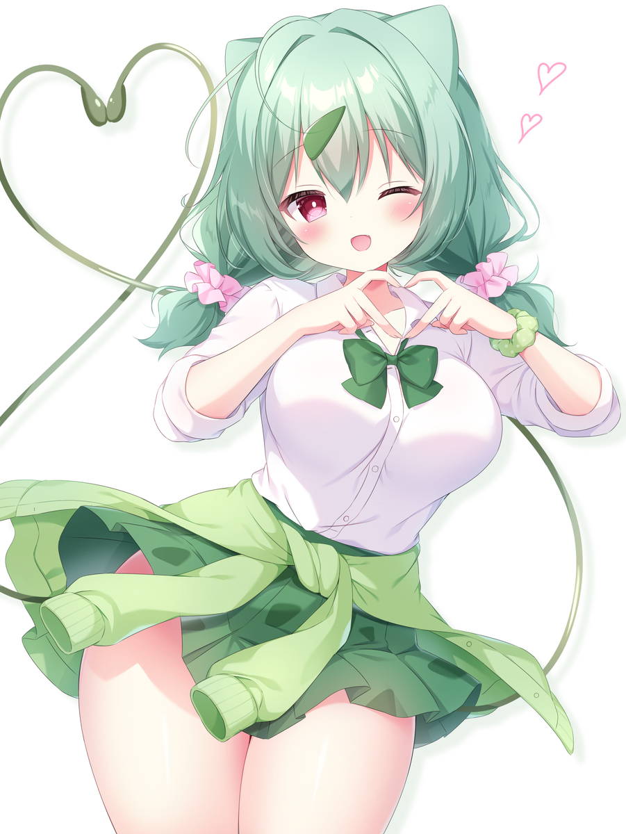 This is a pixiv picture whose title is ギャルフシギダネちゃん🌱💚.