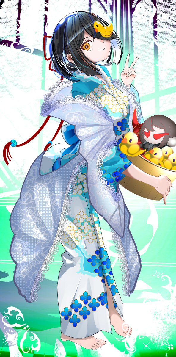 This is a pixiv picture whose title is 極楽湯RAKUSPA　コラボ徐福ちゃん.