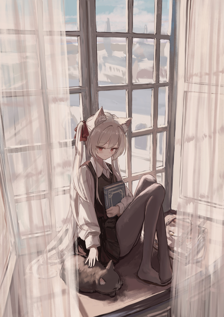 This is a pixiv picture whose title is 猫.