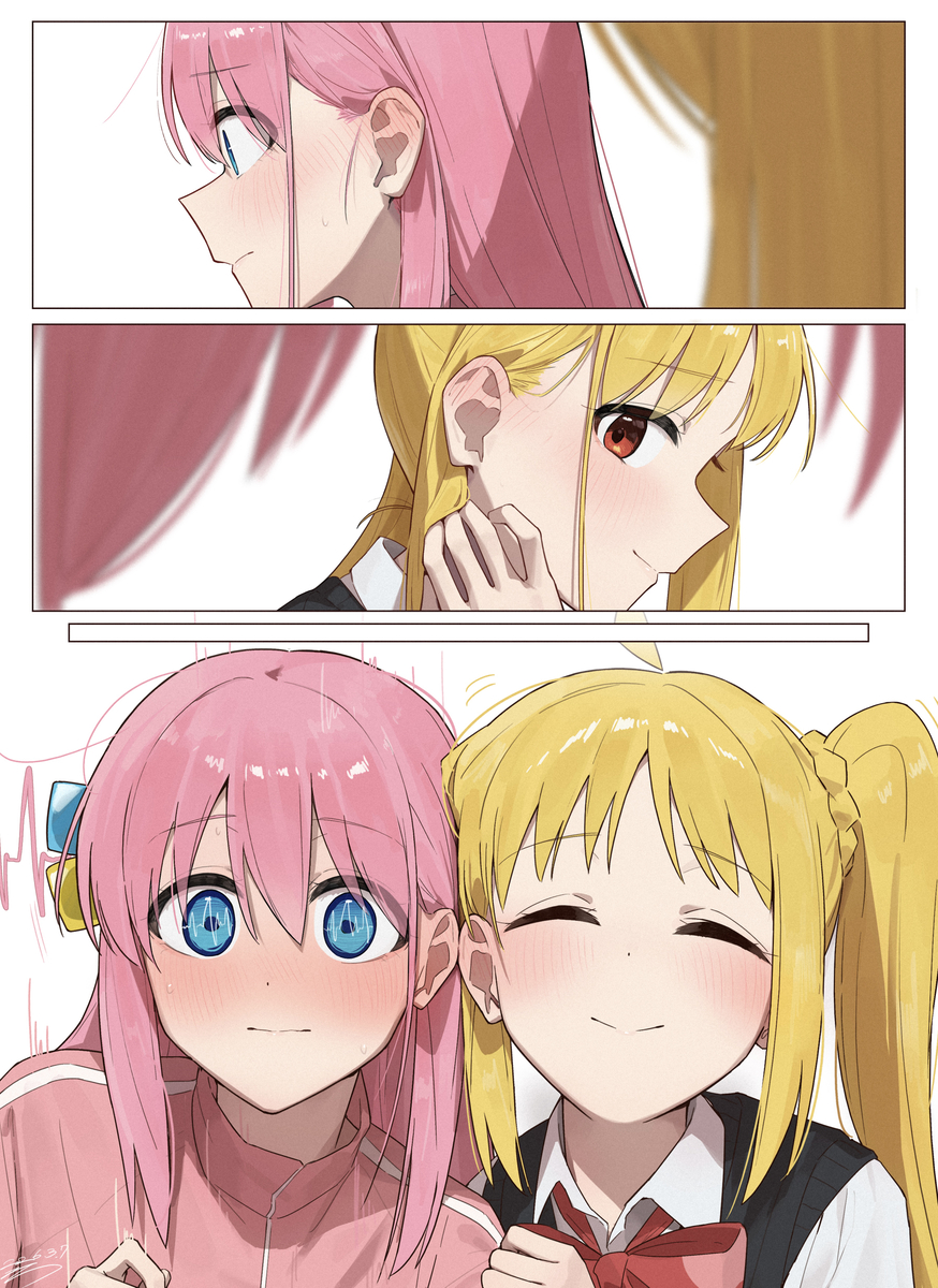 This is a pixiv picture whose title is ぼ虹👂🩷.