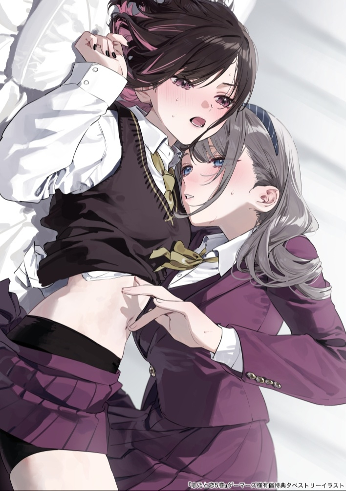 This is a pixiv picture whose title is 保健室にて…….