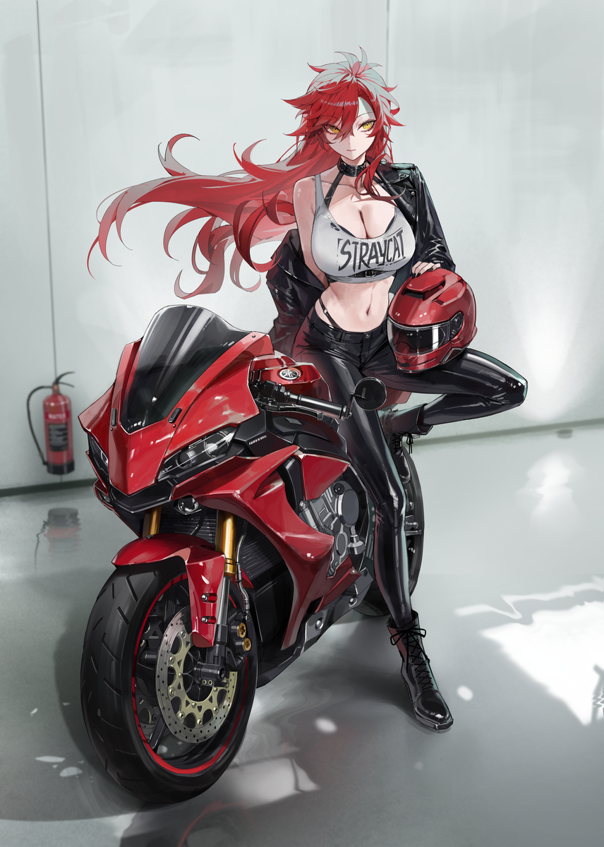 This is a pixiv picture whose title is バイクアキ.