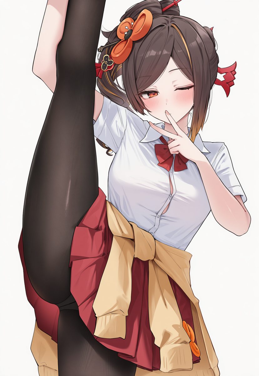 This is a pixiv picture whose title is 千織 制服【原神】.