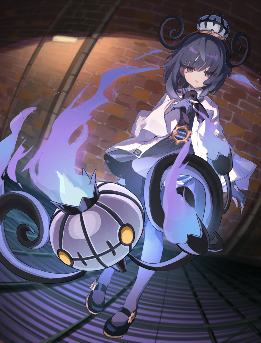 This is a pixiv picture whose title is シャンデラとムクちゃん.