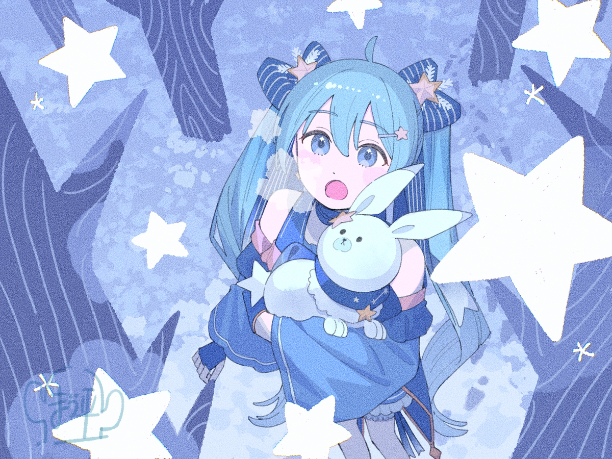 This is a pixiv picture whose title is 雪ミク2017.