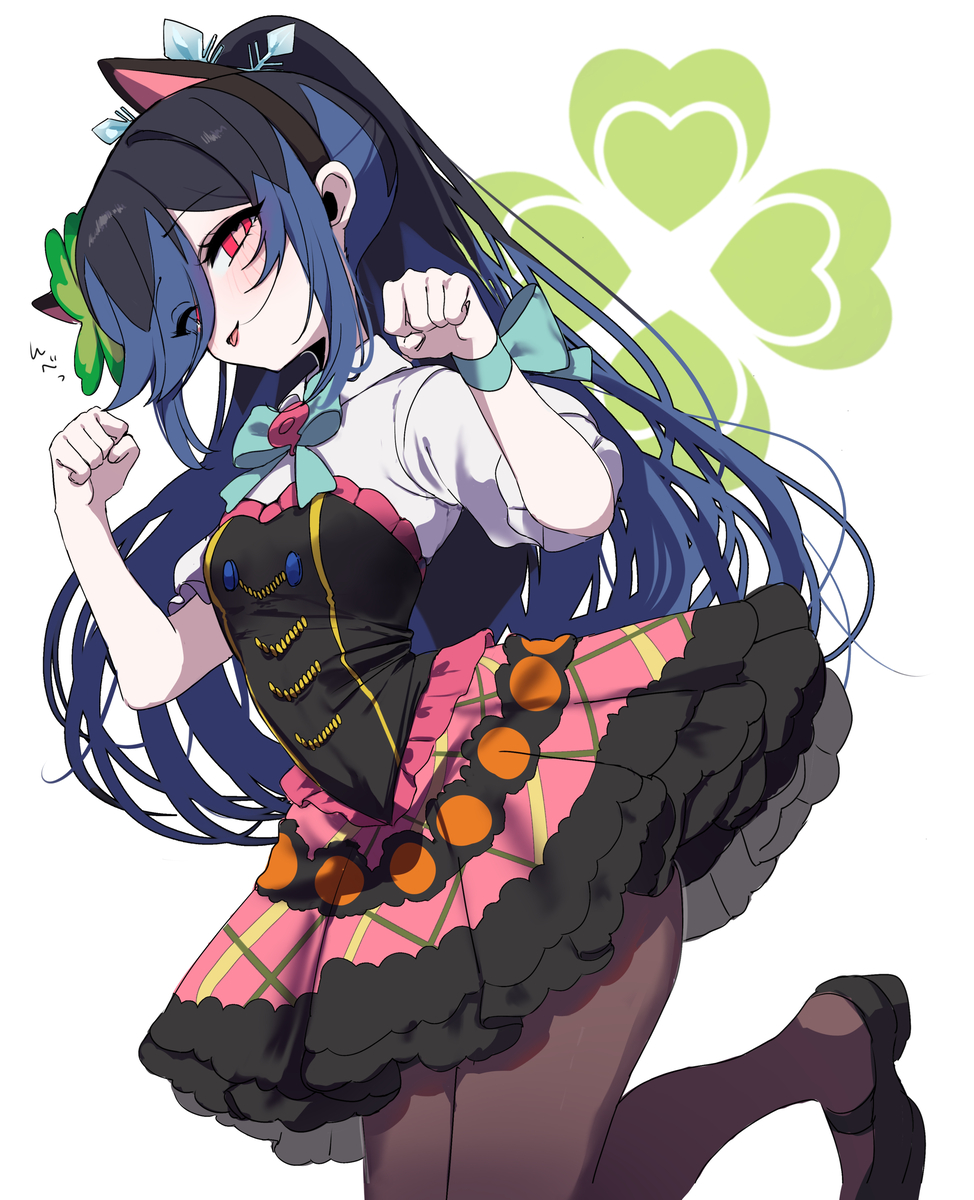 This is a pixiv picture whose title is 極ふぶき姫×ニャーKB衣装.