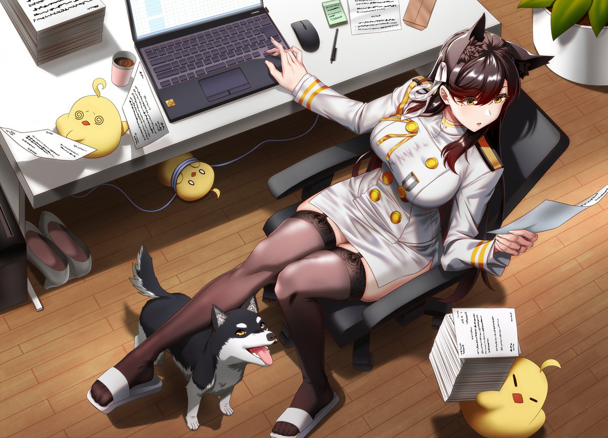 This is a pixiv picture whose title is アズールレーン　愛宕.