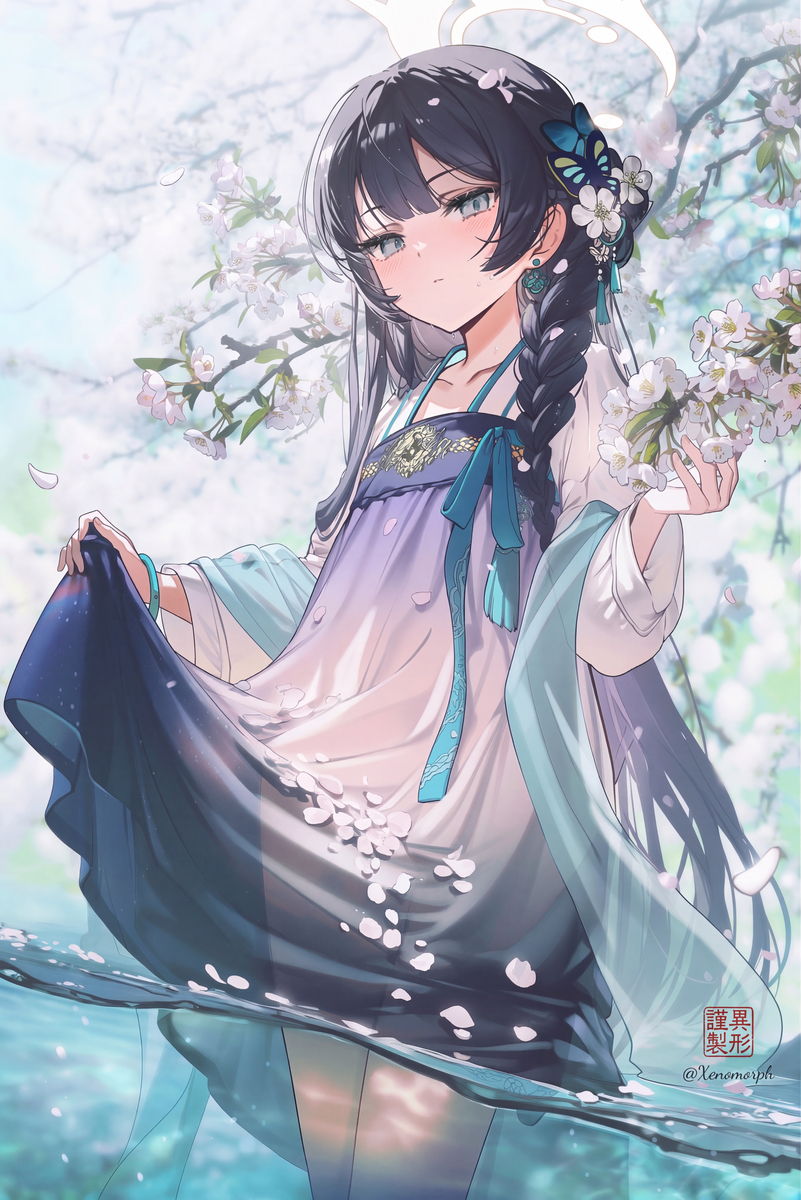 This is a pixiv picture whose title is キサキ(漢服).