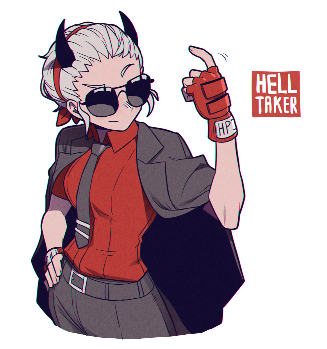 This is a pixiv picture whose title is 헬테이커.