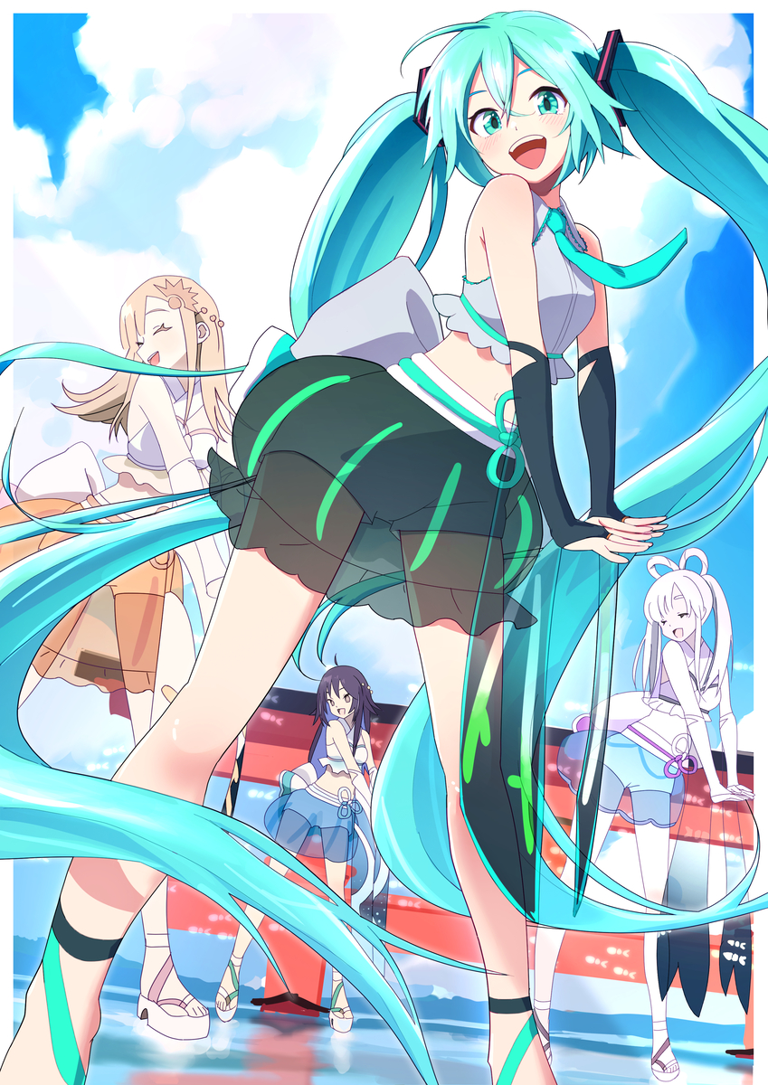 This is a pixiv picture whose title is 超かぐや姫　ray MVで時を超え初音ミクとコラボ.