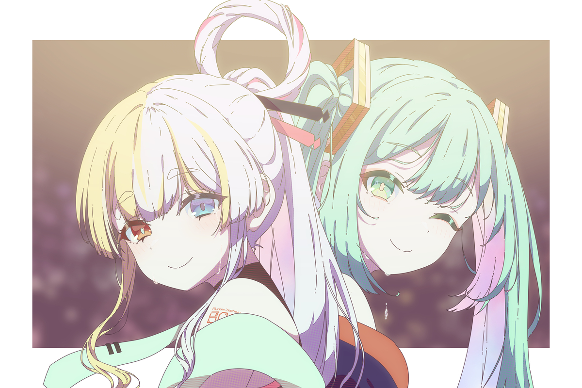 This is a pixiv picture whose title is キラめいてうたおう.