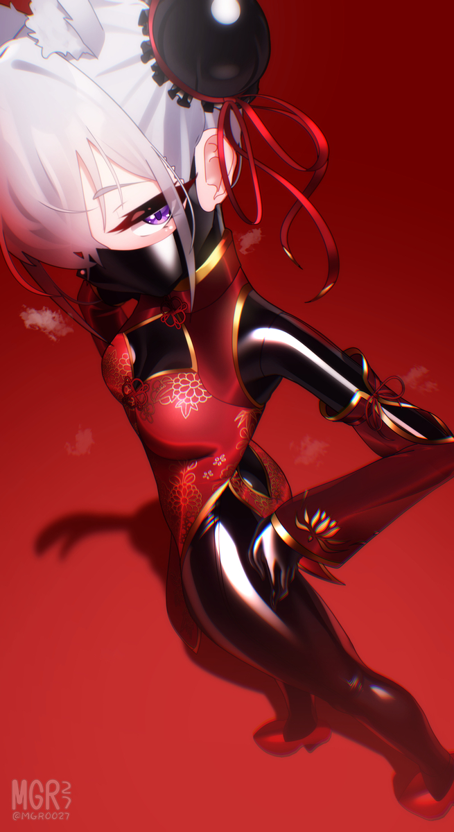 This is a pixiv picture whose title is 旗袍白石.