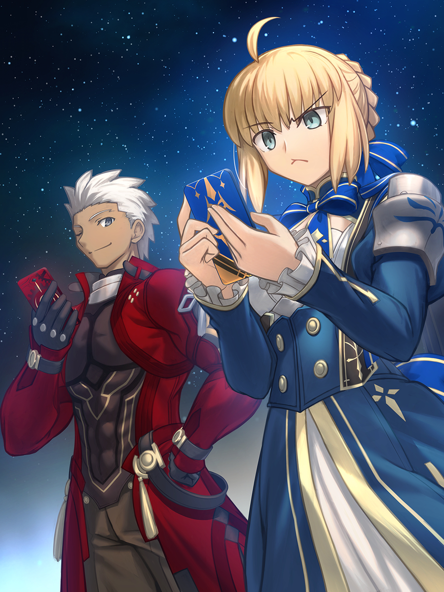 This is a pixiv picture whose title is スターレイル セイバー＆アーチャー.