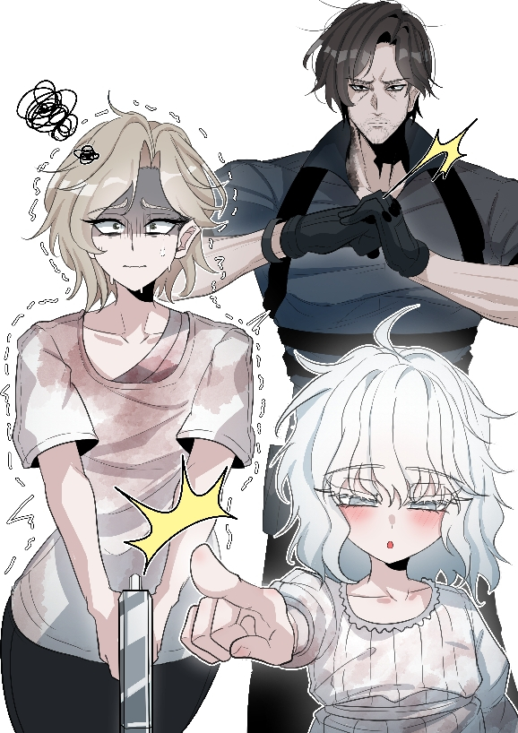 This is a pixiv picture whose title is 😯😰😑.