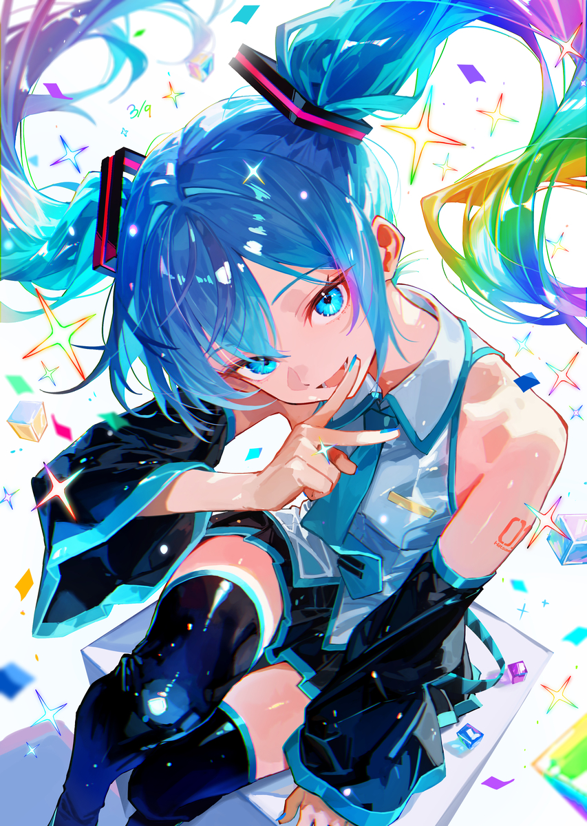 This is a pixiv picture whose title is ミクの日2026.