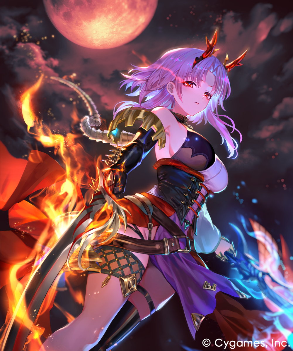 This is a pixiv picture whose title is 断頭の斬姫・サガツマツ（カードスタイル特典）.