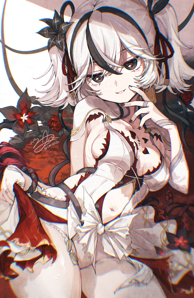 This is a pixiv picture whose title is ツバキ.