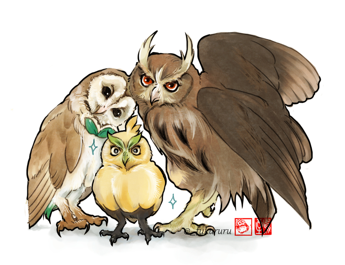 This is a pixiv picture whose title is ／つれてって＼🦉🦉🦉.