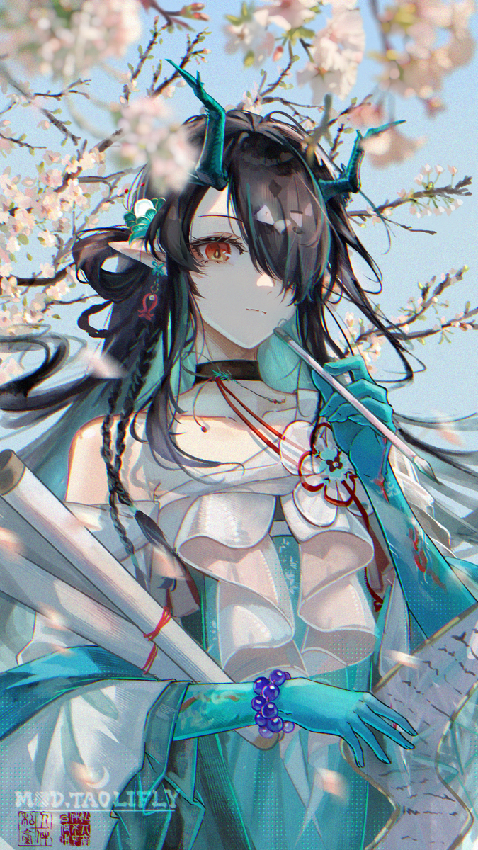 This is a pixiv picture whose title is 赏春赏花赏夕瓜【アークナイツ】.