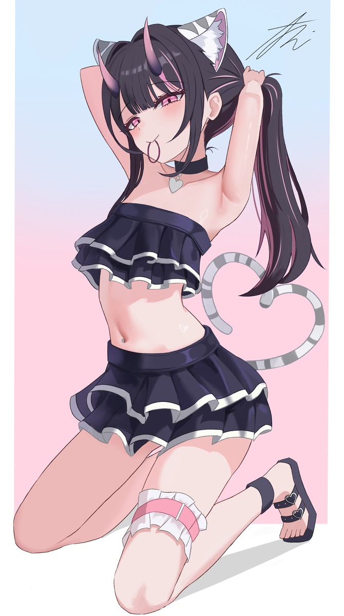 This is a pixiv picture whose title is 水着 駒沢乃依.