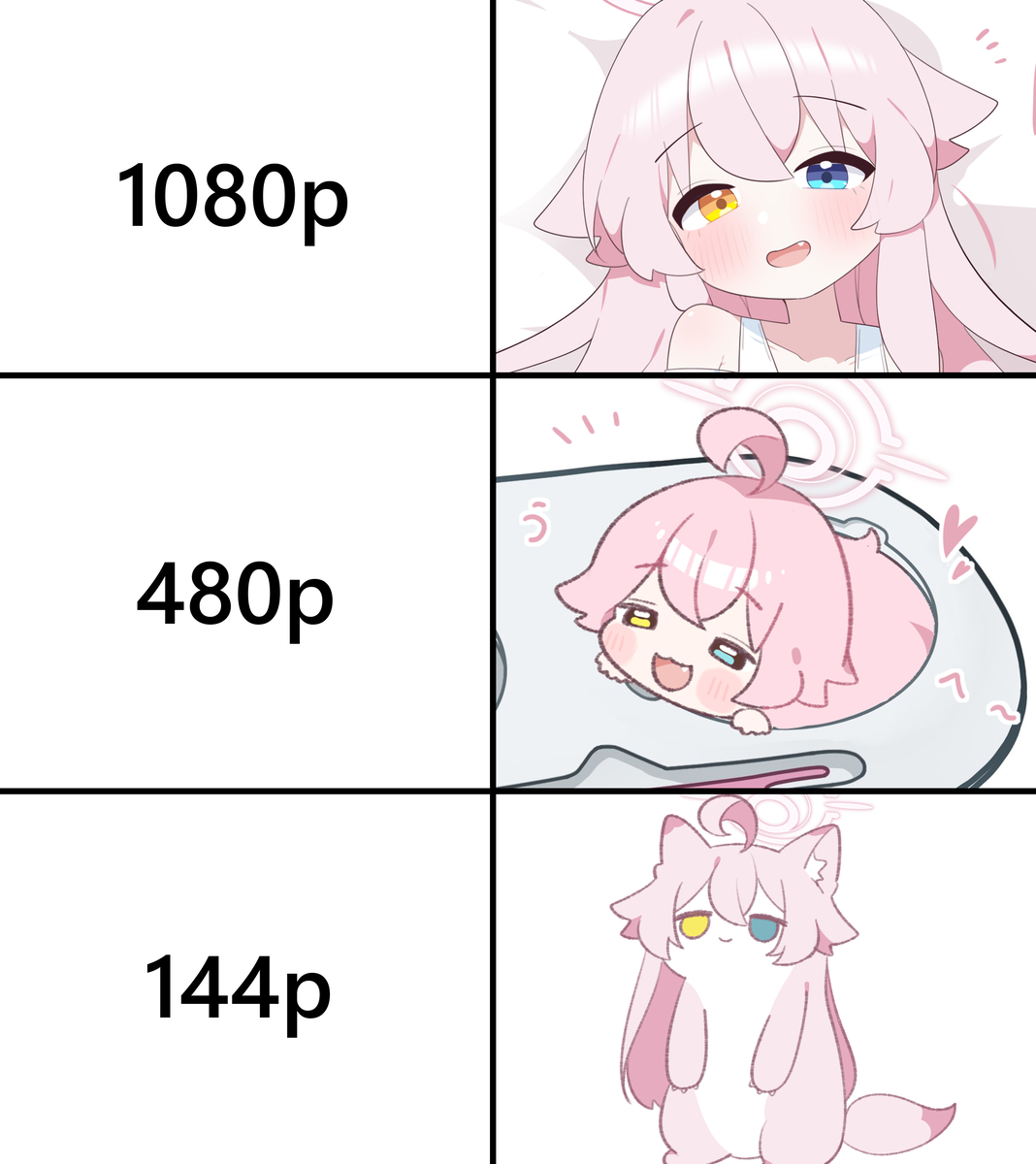 This is a pixiv picture whose title is 1080p - 480p - ??? 🤔🤔.