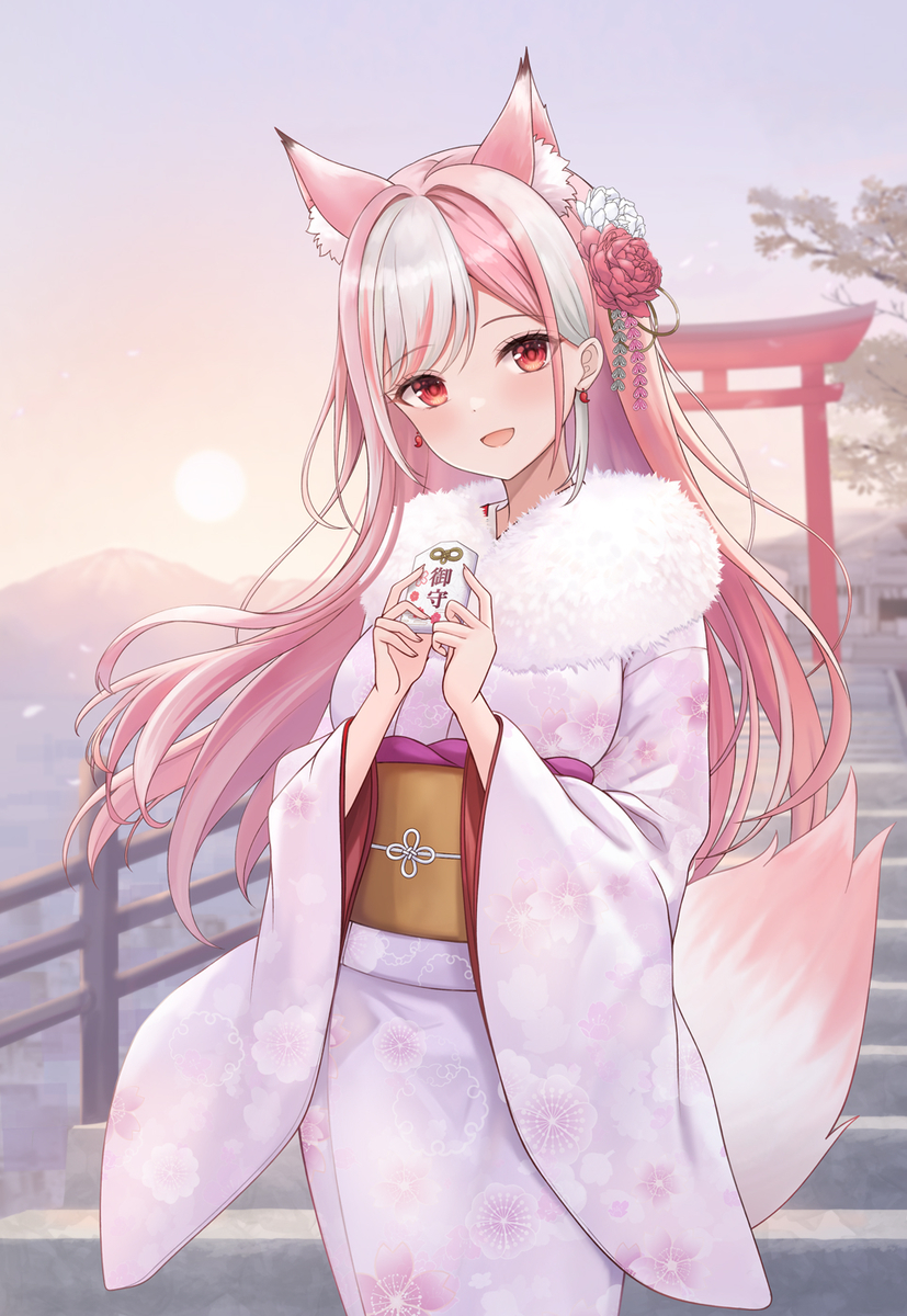 This is a pixiv picture whose title is 【Skeb】神楽ゆら様.