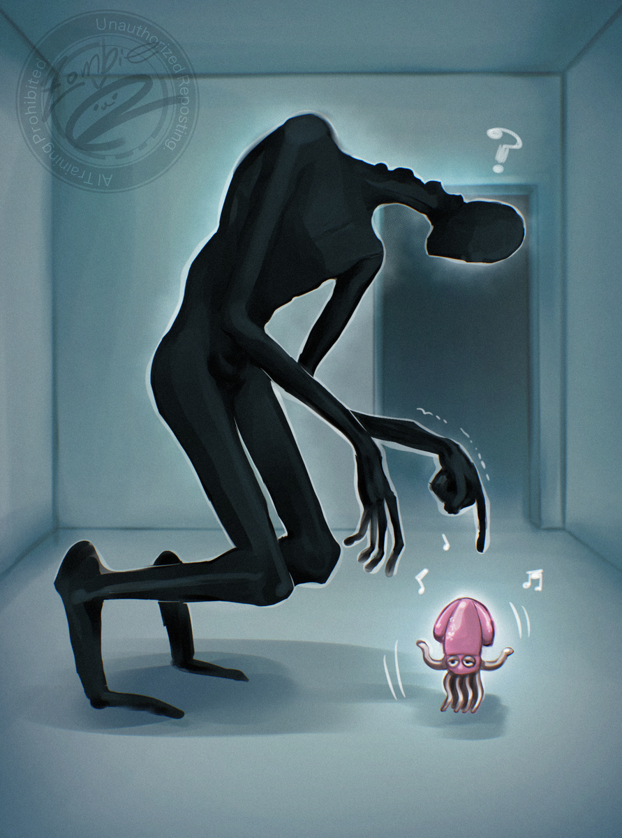 This is a pixiv picture whose title is よくわからない奴によくわからない物渡して反応見たい.