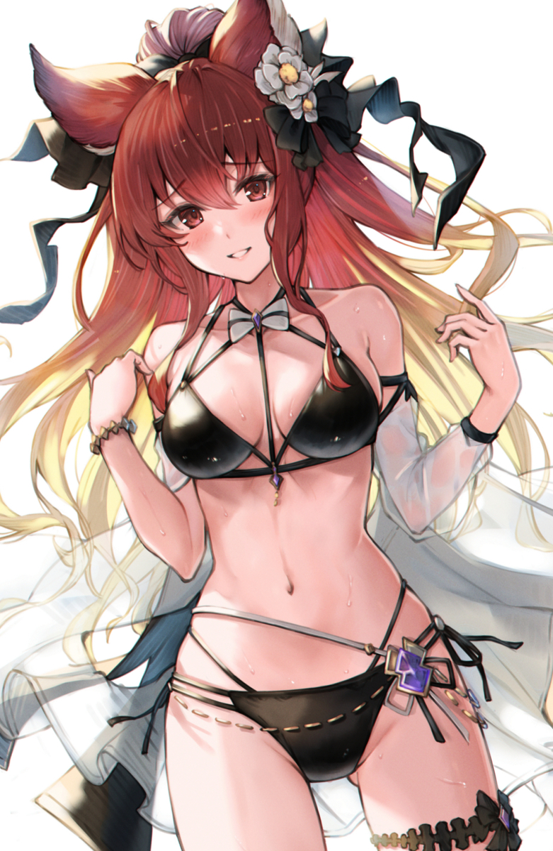 This is a pixiv picture whose title is 水着アンスリア.