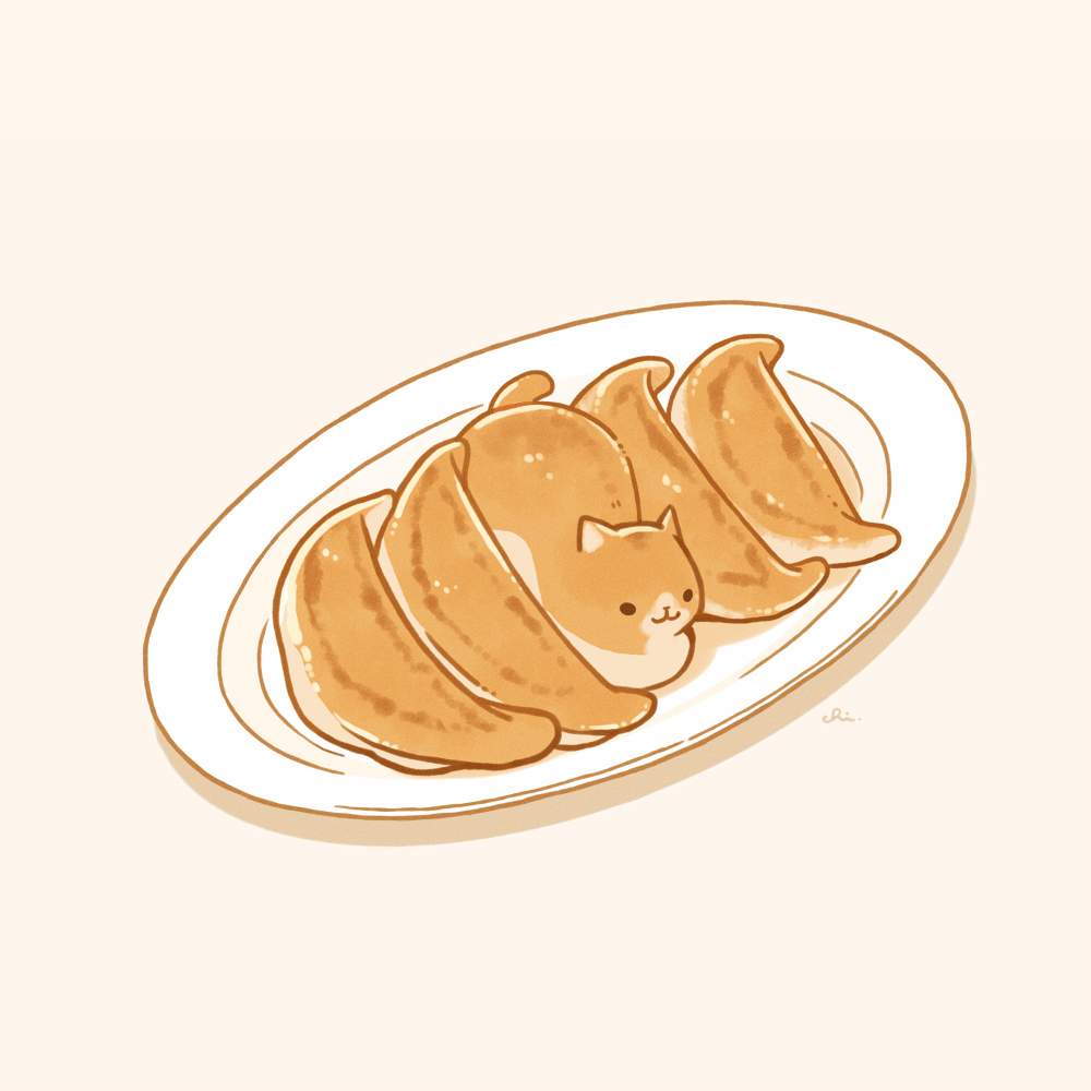 This is a pixiv picture whose title is 餃子.