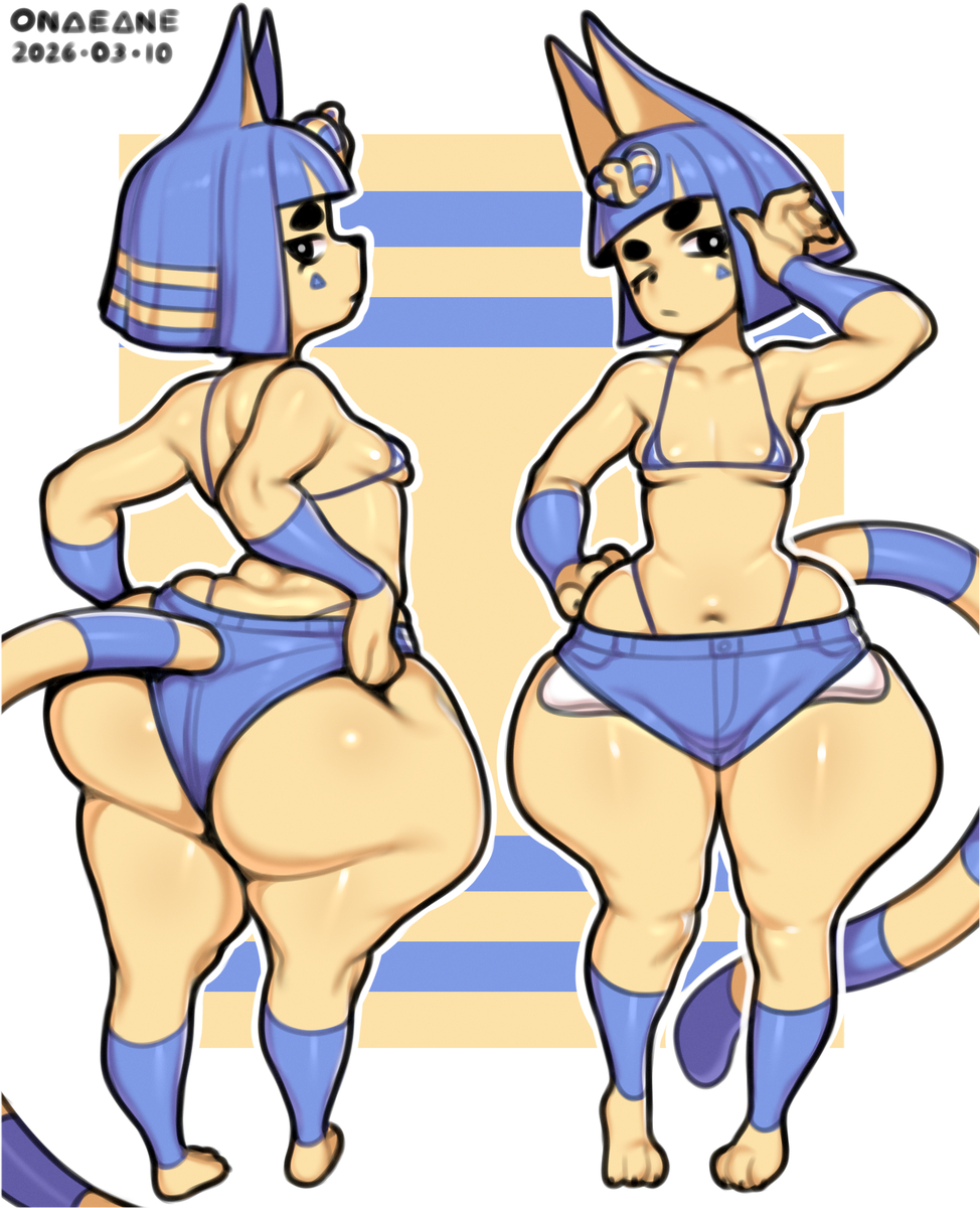 This is a pixiv picture whose title is Ankha 🟡🔵.