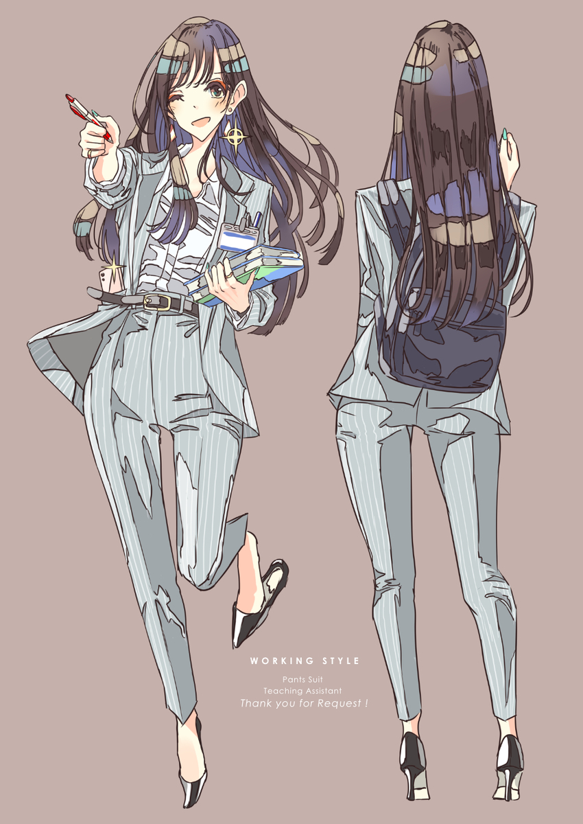 This is a pixiv picture whose title is 予備校担任助手ちゃん.