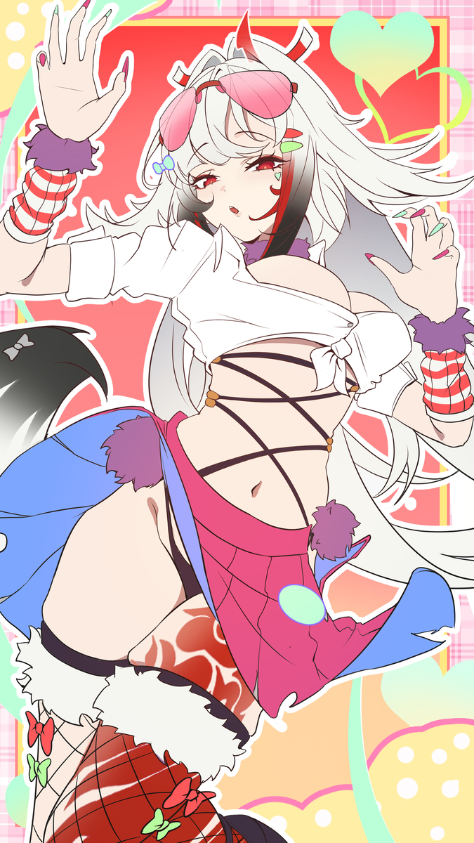 This is a pixiv picture whose title is 辣妹叶瞬光.